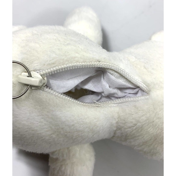 2006 Lil Luvables White Bear Spin Master Toy Teddy Fluffy Factory Hide Pocket - Picture 4 of 12